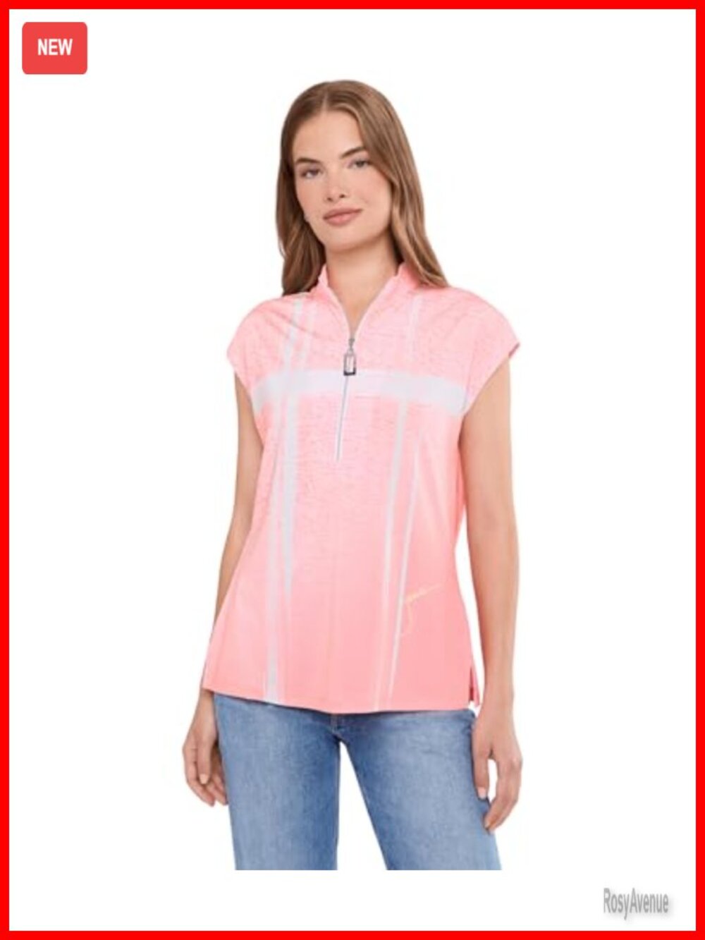 Jamie Sadock Elegant Cap Sleeve Mock Neck Active Top